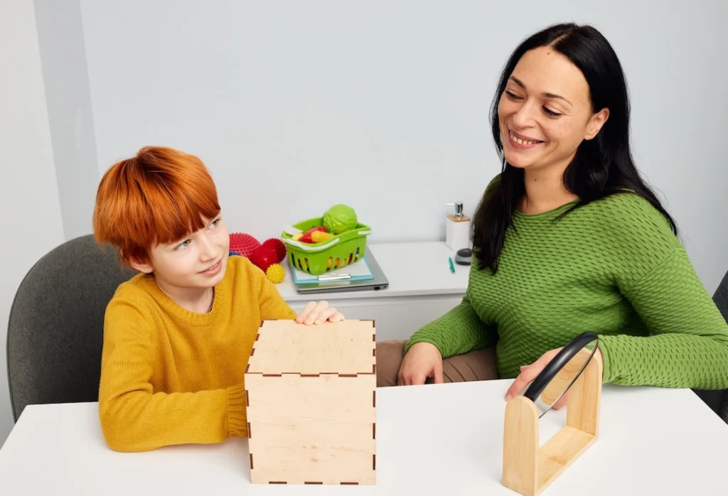 A child participates in ABA therapy.